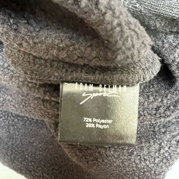 Adam Selman Sport Funnel Neck Oversized Fleece Pullover Sweater Black Medium NEW - Picture 11 of 11